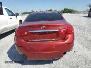 2015 Infiniti Q50 Premium with VIN JN1BV7AP0FM333480, listed as a Copart auction lot 50940215 with 0 mi miles and Salvage Title. Bid and sale history available at carsss.com. Image 6.