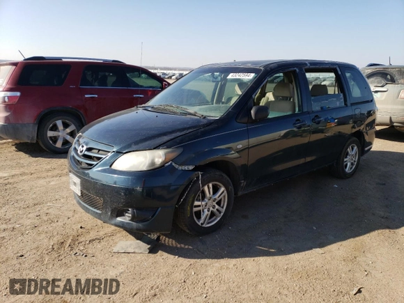 2004 Mazda MPV LX with VIN JM3LW28A740524165, listed as a Copart auction lot 50571435 with 201,189 mi miles and Salvage Title. Bid and sale history available at carsss.com. Image 1.