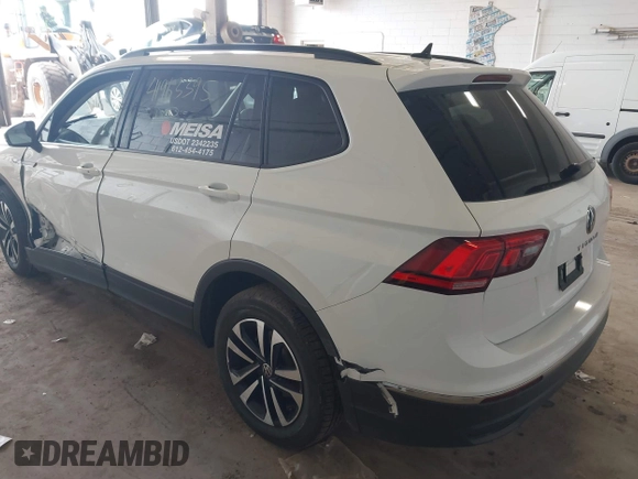 2023 Volkswagen Tiguan S with VIN 3VVRB7AX9PM036722, listed as a IAAI auction lot 41963395 with 48,168 mi miles and . Bid and sale history available at DreamBid. Image 3.