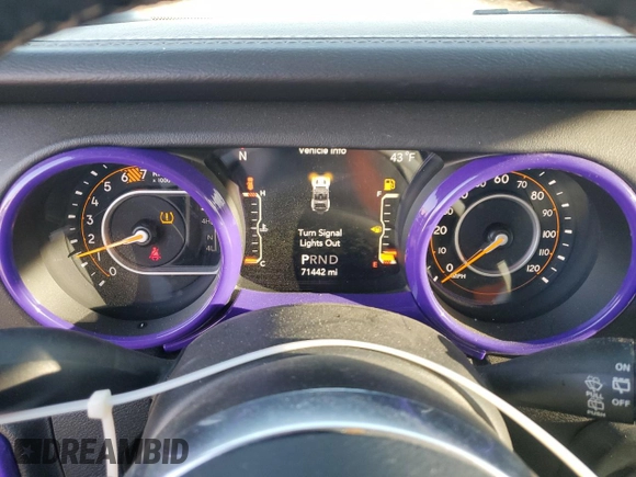 2018 Jeep Wrangler Unlimited Sahara with VIN 1C4HJXEN3JW197225, listed as a Copart auction lot 47319415 with 71,442 mi miles and Salvage Title. Bid and sale history available at carsss.com. Image 9.