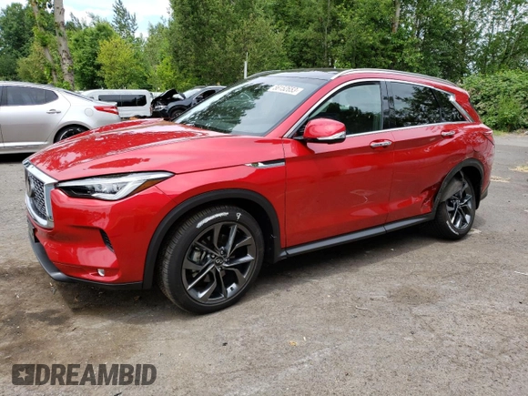 2022 Infiniti QX50 AUTOGRAPH with VIN 3PCAJ5DB6NF113745, listed as a Copart auction lot 56152653 with 12,511 mi miles. Bid and sale history available at carsss.com. Image 1.