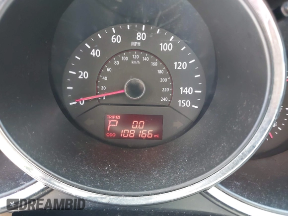 2013 Kia Sorento LX with VIN 5XYKT4A25DG383277, listed as a IAAI auction lot 42038106 with 108,166 mi miles. Bid and sale history available at carsss.com. Image 7.