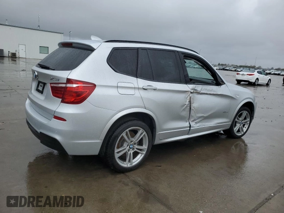 2013 BMW X3 xDrive35i with VIN 5UXWX7C54DL977845, listed as a Copart auction lot 48598485 with 24,753 mi miles and Salvage Title. Bid and sale history available at DreamBid. Image 3.