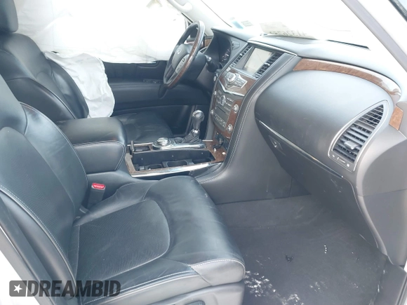2017 Infiniti QX80 with VIN JN8AZ2NE9H9158598, listed as a IAAI auction lot 41326752 with 124,906 mi miles. Bid and sale history available at carsss.com. Image 5.
