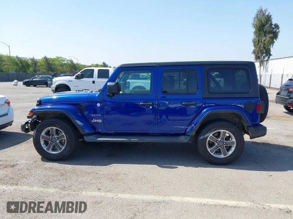 2018 Jeep Wrangler Unlimited Sahara z VIN 1C4HJXEG2JW211116, wystawiony jako IAAI lot #42250718 z przebiegiem 67 771 mil mil oraz . Historia ofert i sprzedaży dostępna na DreamBid. Obrazek 14.