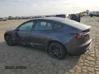 2025 Tesla Model 3 Long Range with VIN 5YJ3E1EA0SF922262, listed as a Copart auction lot 48358095 with 831 mi miles and Salvage title. Bid and sale history available at DreamBid. Image 2.