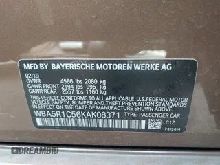 2019 BMW 3 Series 330i with VIN WBA5R1C56KAK08371, listed as a IAAI auction lot 41671953 with 52,433 mi miles and . Bid and sale history available at DreamBid. Image 9.