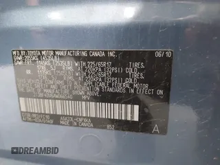 2010 Toyota RAV4 with VIN 2T3BF4DV6AW066540, listed as a IAAI auction lot 41985659 with 201,851 mi miles. Bid and sale history available at carsss.com. Image 9.