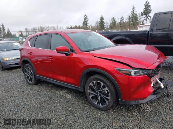 2023 Mazda CX-5 2.5 S Premium Package with VIN JM3KFBDM1P0161605, listed as a IAAI auction lot 41626777 with 26,581 mi miles. Bid and sale history available at carsss.com. Image 14.