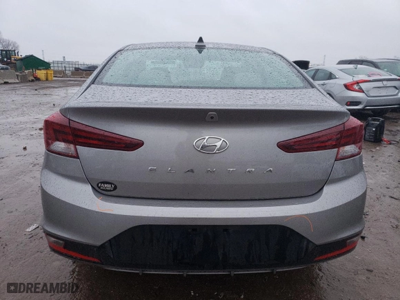 2020 Hyundai Elantra Value Edition with VIN KMHD84LF6LU105071, listed as a Copart auction lot 82125983 with 51,190 mi miles and Salvage Title. Bid and sale history available at carsss.com. Image 6.