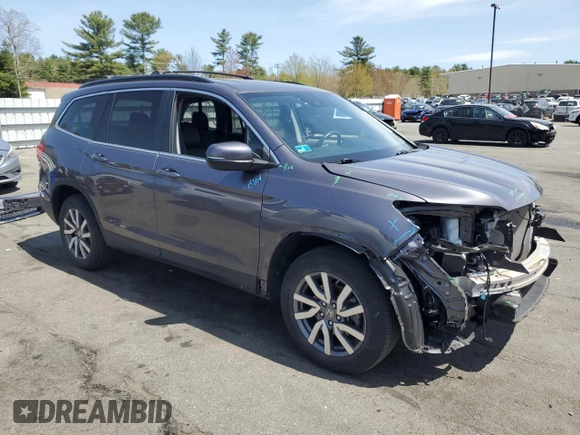 2021 Honda Pilot EX-L with VIN 5FNYF6H54MB052212, listed as a Copart auction lot 55120475 with 29,606 mi miles and Salvage title. Bid and sale history available at DreamBid. Image 4.