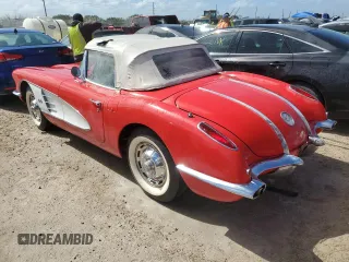 1958 Chevrolet Corvette с VIN J58S109066, выставлен на аукционе Copart как лот 74830194 с пробегом 35 914 миль миль и На запчасти • Non repairable. История ставок и продаж доступна на DreamBid. Изображение 2.