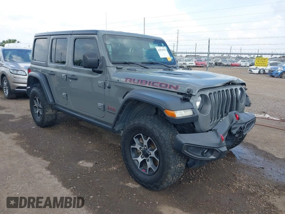 2020 Jeep Wrangler Unlimited Rubicon z VIN 1C4HJXFG7LW193665, wystawiony jako IAAI lot #41874930 z przebiegiem 58 884 mil mil oraz . Historia ofert i sprzedaży dostępna na DreamBid. Obrazek 1.