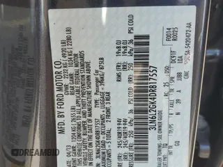 2013 Lincoln MKZ z VIN 3LN6L2GK4DR817557, wystawiony jako Copart lot #60876995 z przebiegiem 77 303 mil mil oraz Szkoda całkowita • Salvage title. Historia ofert i sprzedaży dostępna na DreamBid. Obrazek 12.