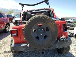 2018 Jeep Wrangler Unlimited Sport S with VIN 1C4HJXDG8JW132700, listed as a Copart auction lot 56064985 with Not provided miles and Salvage title. Bid and sale history available at DreamBid. Image 6.