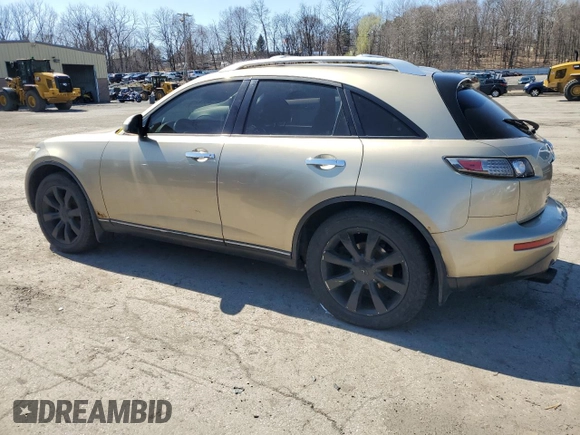 2005 Infiniti FX z VIN JNRAS08W15X203761, wystawiony jako Copart lot #51369915 z przebiegiem 149 513 mil mil oraz Czysty tytuł • Clean title. Historia ofert i sprzedaży dostępna na DreamBid. Obrazek 2.