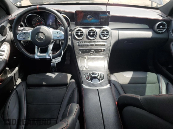 2019 Mercedes-Benz C 43 AMG with VIN 55SWF6EB3KU292221, listed as a Copart auction lot 56335835 with 38,369 mi miles and Salvage title. Bid and sale history available at DreamBid. Image 8.