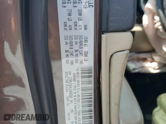 2018 Jeep Grand Cherokee Limited with VIN 1C4RJEBGXJC480320, listed as a Copart auction lot 56476355 with 90,202 mi miles and Salvage title. Bid and sale history available at DreamBid. Image 14.