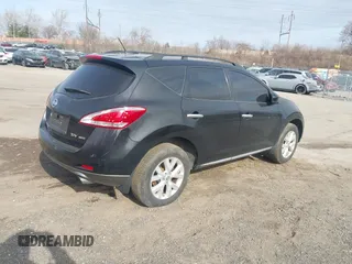 2012 Nissan Murano S with VIN JN8AZ1MW2CW212192, listed as a IAAI auction lot 41668278 with 181,126 mi miles. Bid and sale history available at carsss.com. Image 4.