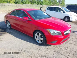 2015 Mercedes-Benz CLA 250 with VIN WDDSJ4GB3FN177437, listed as a IAAI auction lot 42481056 with 93,473 mi miles and . Bid and sale history available at DreamBid. Image 1.