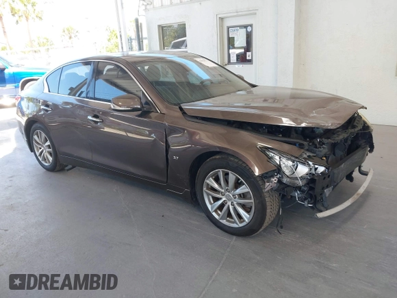 2015 Infiniti Q50 Premium with VIN JN1BV7AP4FM330386, listed as a IAAI auction lot 42028771 with 75,533 mi miles. Bid and sale history available at carsss.com. Image 1.