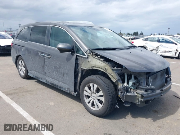 2016 Honda Odyssey EX-L with VIN 5FNRL5H62GB124335, listed as a IAAI auction lot 41910722 with 173,250 mi miles. Bid and sale history available at carsss.com. Image 1.