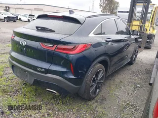 2022 Infiniti QX55 Essential with VIN 3PCAJ5K34NF104019, listed as a IAAI auction lot 41603319 with 78,698 mi miles and . Bid and sale history available at DreamBid. Image 4.