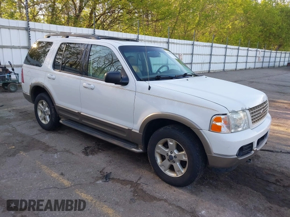 2003 Ford Explorer Eddie Bauer with VIN 1FMZU74W33ZB04853, listed as a IAAI auction lot 42210642 with 172,842 mi miles and . Bid and sale history available at DreamBid. Image 1.