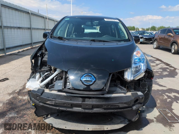 2015 Nissan LEAF SL with VIN 1N4AZ0CP1FC332321, listed as a Copart auction lot 59808425 with 54,744 mi miles and Salvage title. Bid and sale history available at DreamBid. Image 5.