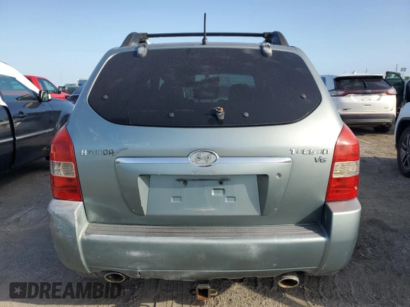 2007 Hyundai Tucson SE with VIN KM8JN12DX7U669516, listed as a Copart auction lot 75064014 with 60,360 mi miles and Salvage Title. Bid and sale history available at carsss.com. Image 6.