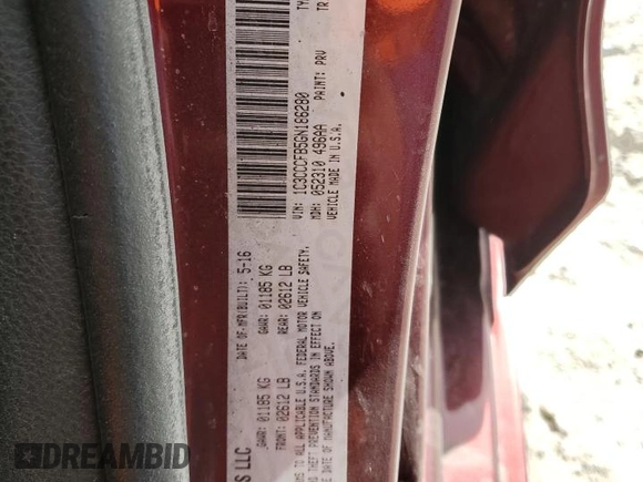 2016 Chrysler 200 LX with VIN 1C3CCCFB5GN186280, listed as a Copart auction lot 49416935 with 155,394 mi miles and Salvage Title. Bid and sale history available at carsss.com. Image 13.