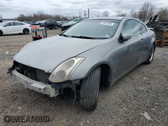 2004 Infiniti G35 w/Leather with VIN JNKCV54E24M806341, listed as a Copart auction lot 51674265 with 217,342 mi miles and Salvage Title. Bid and sale history available at DreamBid. Image 1.