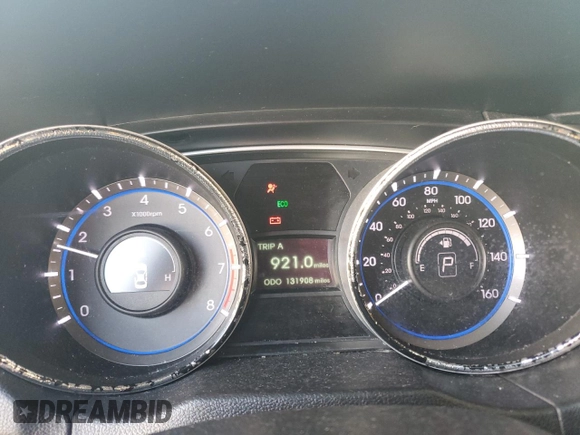 2013 Hyundai Sonata SE with VIN 5NPEC4AC7DH808979, listed as a Copart auction lot 45734105 with 131,908 mi miles and Salvage title. Bid and sale history available at DreamBid. Image 9.