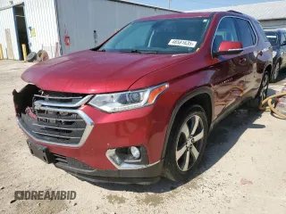 2018 Chevrolet Traverse LT Leather with VIN 1GNEVHKW0JJ114378, listed as a Copart auction lot 48581635 with 144,415 mi miles and Salvage Title. Bid and sale history available at carsss.com. Image 1.
