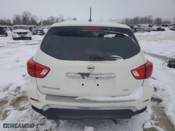 2017 Nissan Pathfinder S with VIN 5N1DR2MM9HC681927, listed as a Copart auction lot 46588775 with 76289 miles and Salvage Title. Bid and sale history available at carsss.com. Image 6.