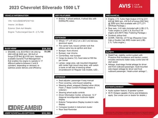2023 Chevrolet Silverado 1500 LT with VIN 1GCUDDED9PZ307150, listed as a Copart auction lot 47659604 with 0 mi miles and Salvage Title. Bid and sale history available at carsss.com. Image 12.