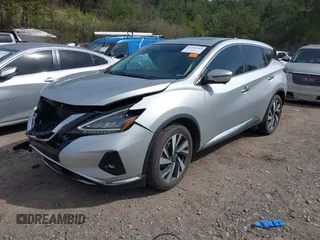 2023 Nissan Murano SL with VIN 5N1AZ2CJ4PC130734, listed as a IAAI auction lot 41741504 with 35,124 mi miles and . Bid and sale history available at DreamBid. Image 2.