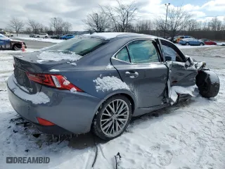 2014 Lexus IS 250 with VIN JTHCF1D22E5007375, listed as a Copart auction lot 45572515 with 16,865 mi miles and Salvage Title. Bid and sale history available at carsss.com. Image 3.