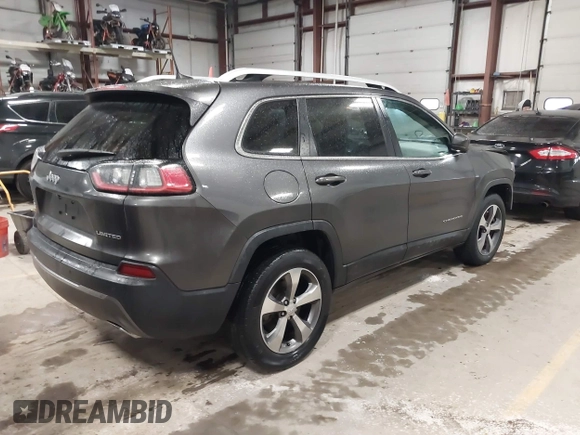 2019 Jeep Cherokee Limited with VIN 1C4PJMDX7KD282692, listed as a IAAI auction lot 41660914 with 64,955 mi miles and . Bid and sale history available at carsss.com. Image 4.