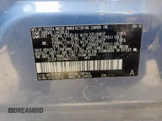 2010 Toyota RAV4 with VIN 2T3ZF4DV9AW043123, listed as a Copart auction lot 62779665 with Not provided miles and Salvage title. Bid and sale history available at DreamBid. Image 14.
