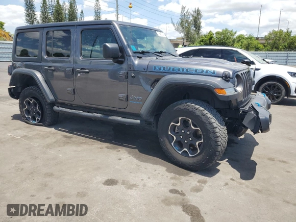 2023 Jeep Wrangler Rubicon z VIN 1C4JJXR65PW557849, wystawiony jako Copart lot #57845705 z przebiegiem 21 849 mil mil oraz Szkoda całkowita • Salvage title. Historia ofert i sprzedaży dostępna na DreamBid. Obrazek 4.