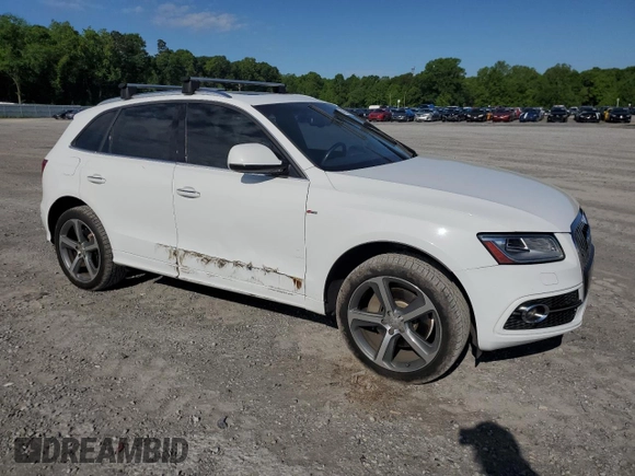 2015 Audi Q5 Premium Plus with VIN WA1DGAFP9FA137877, listed as a Copart auction lot 54795985 with 98,775 mi miles and Salvage title. Bid and sale history available at DreamBid. Image 4.