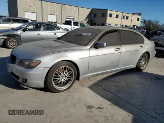 2007 BMW 7 Series 750Li with VIN WBAHN83587DT68050, listed as a Copart auction lot 86164994 with 157,898 mi miles and Salvage Title. Bid and sale history available at carsss.com. Image 1.