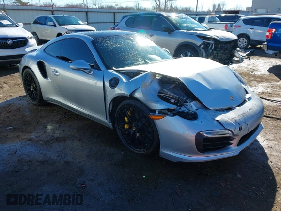 2016 Porsche 911 Turbo S with VIN WP0AD2A93GS166450, listed as a IAAI auction lot 41301144 with 23,420 mi miles. Bid and sale history available at carsss.com. Image 1.