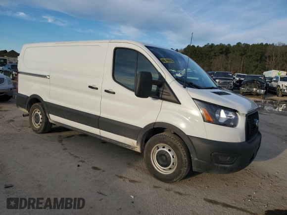 2023 Ford Transit Cargo with VIN 1FTYE1Y85PKB93653, listed as a Copart auction lot 47221395 with 11,048 mi miles and Salvage Title. Bid and sale history available at carsss.com. Image 4.