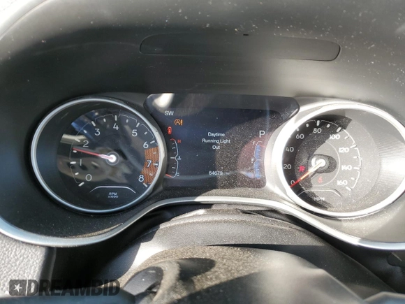 2018 Jeep Compass Latitude with VIN 3C4NJCBB0JT240818, listed as a Copart auction lot 47291675 with 64,679 mi miles and Salvage Title. Bid and sale history available at carsss.com. Image 9.