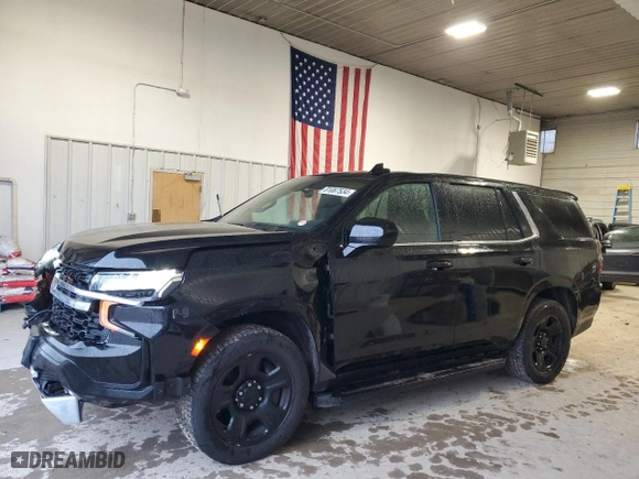 2022 Chevrolet Tahoe Commercial with VIN 1GNSKLED5NR271095, listed as a Copart auction lot 81087534 with 23,252 mi miles and Salvage Title. Bid and sale history available at carsss.com. Image 1.