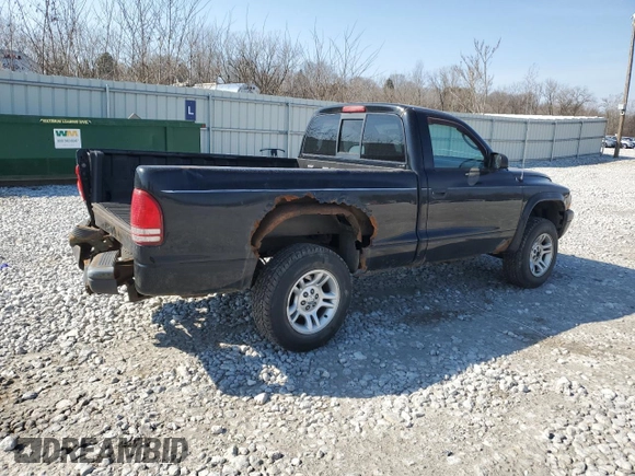 2004 Dodge Dakota with VIN 1D7GG16K54S588745, listed as a Copart auction lot 48946065 with 123,803 mi miles and Salvage Title. Bid and sale history available at DreamBid. Image 3.