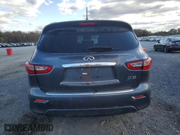 2013 Infiniti JX35 with VIN 5N1AL0MM1DC353646, listed as a Copart auction lot 76325414 with 153,412 mi miles and Clean Title. Bid and sale history available at carsss.com. Image 6.