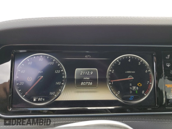 2014 Mercedes-Benz S 550 with VIN WDDUG8FB4EA025818, listed as a Copart auction lot 54918825 with 80,706 mi miles and Salvage Title. Bid and sale history available at carsss.com. Image 9.